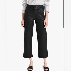 PAIGE Women’s Nellie Trousers Size 30 – High-Rise Wide Leg Cropped Denim